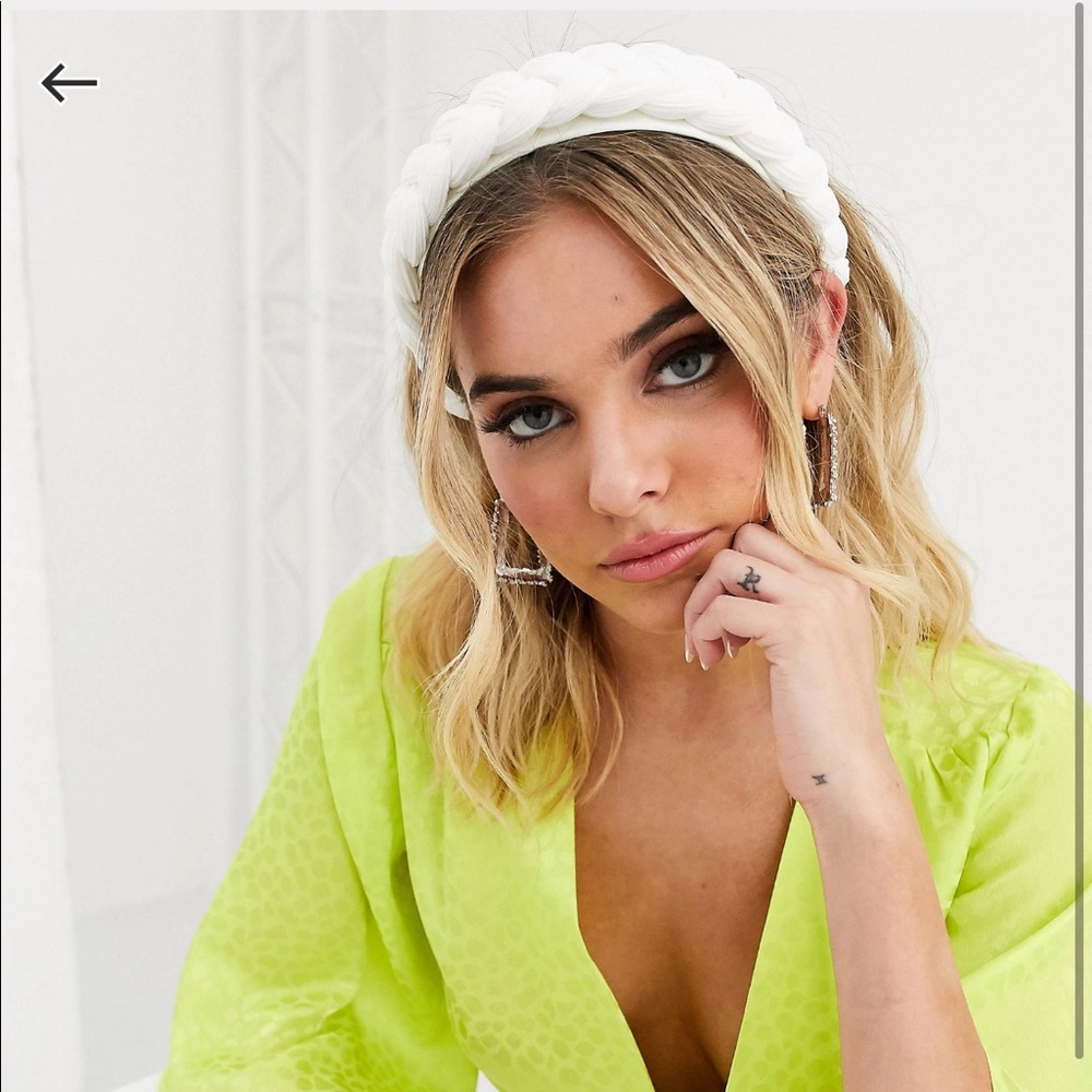 ASOS white braided headband